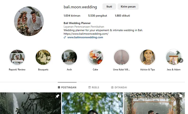 Bali Moon Wedding