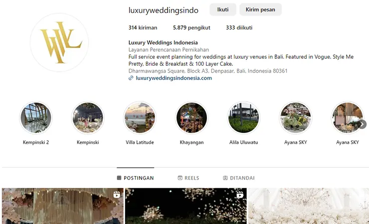 Luxury Weddings Indonesia