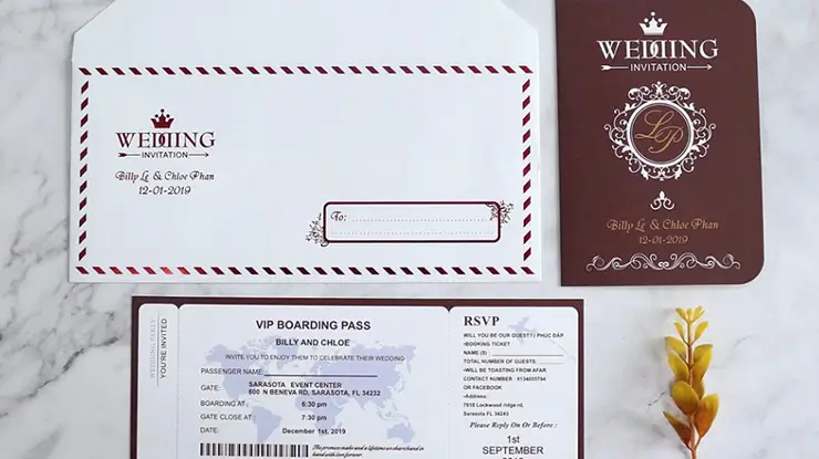 Undangan Pernikahan bentuk paspor